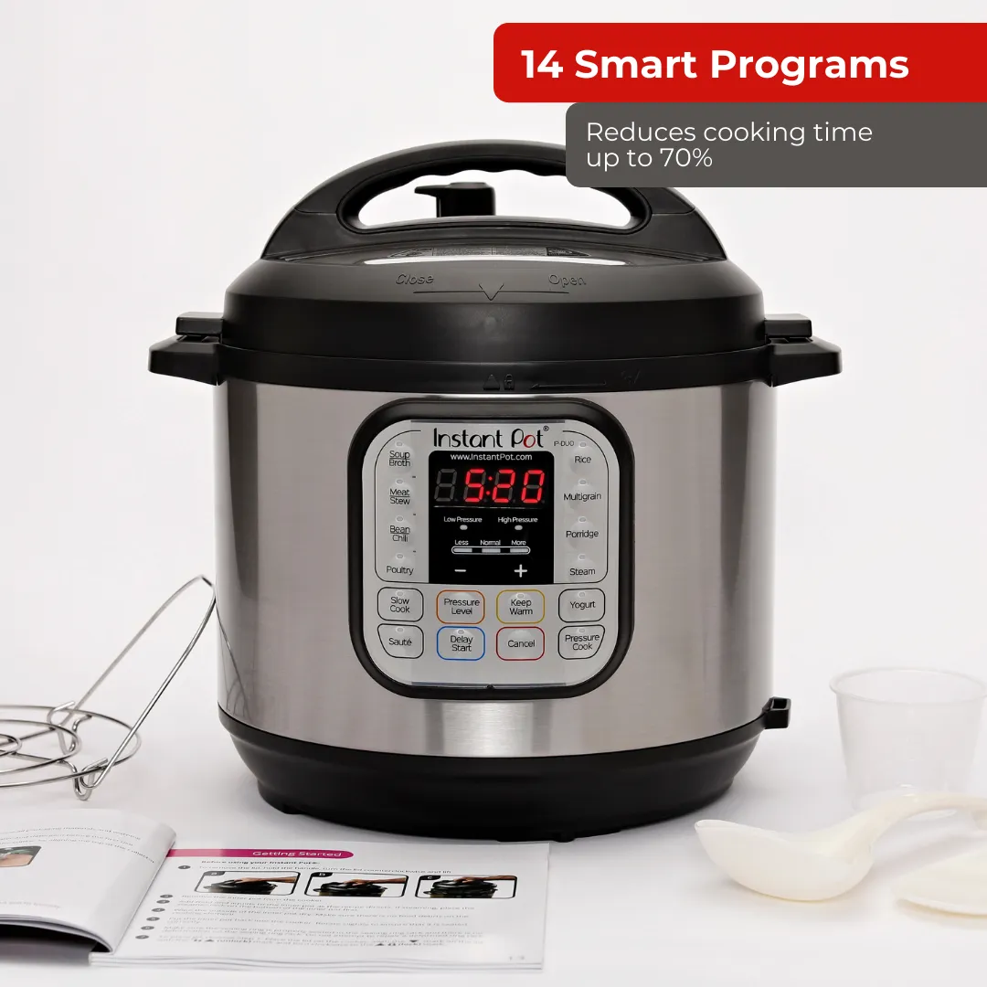 Instant Pot Duo 60 V3 6 Quart Pressure Cooker Slow Cooker 7 In 1  Programmable