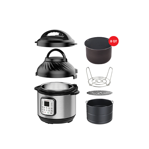 What is the wattage of Instant Pot Duo Crisp 11-in-1 Air Fryer and Electric  Pressure Cooker Combo with Multicooker Lids that Air Fries, Steams, Slow  Cooks, Sautés, Dehydrates and More?