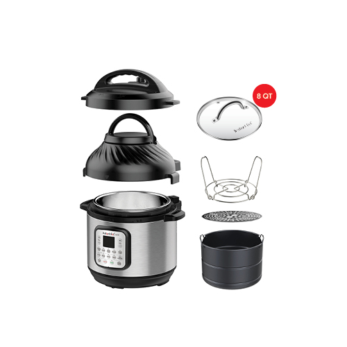 🍚 Instant Pot Duo Crisp+Air Fryer 11-in-1 Multi Pressure Cooker 8Qt🆕  READ👇