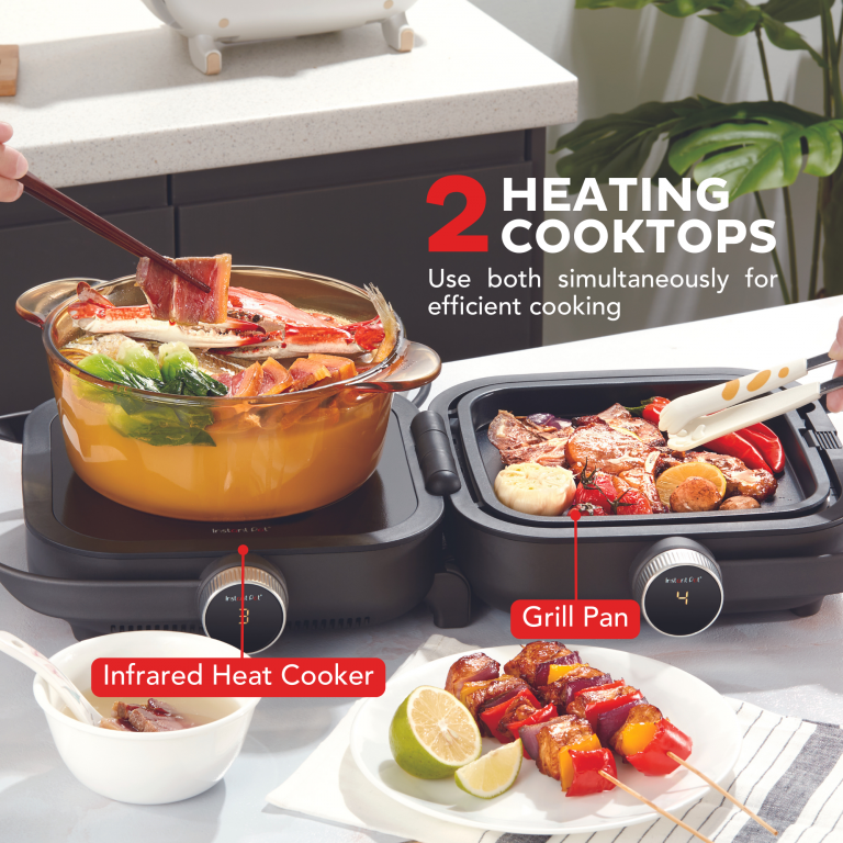 Instant Foldable Multicooker (Titanium Black) Infrared Heat Cooker & Grill Instant Pot Singapore