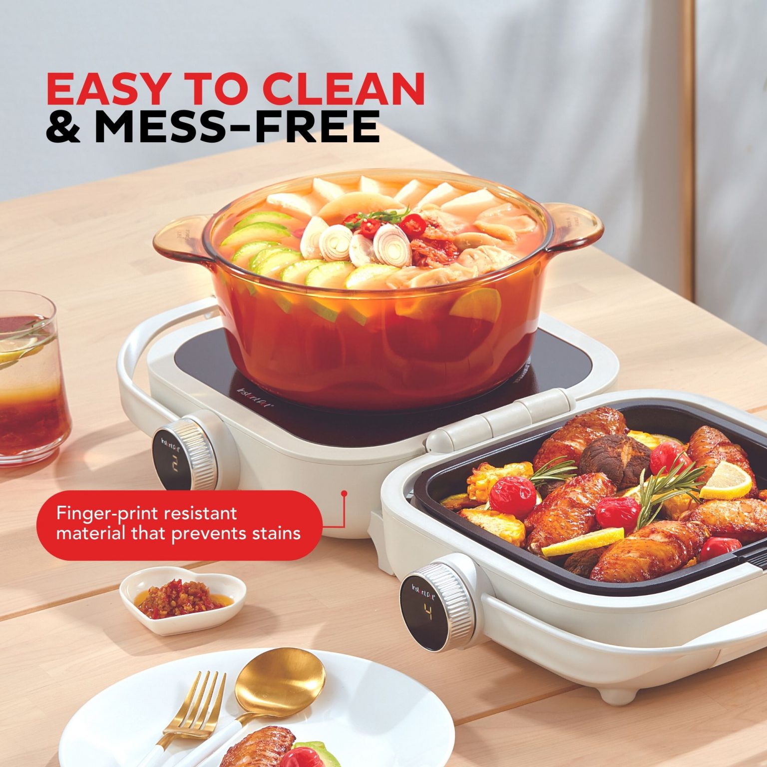 Instant Foldable Multicooker (Titanium Black) Infrared Heat Cooker & Grill Instant Pot Singapore