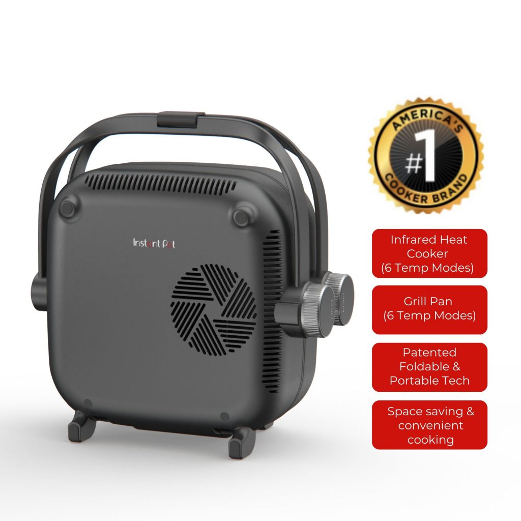 Instant Foldable Multicooker (Titanium Black) Infrared Heat Cooker & Grill Instant Pot Singapore